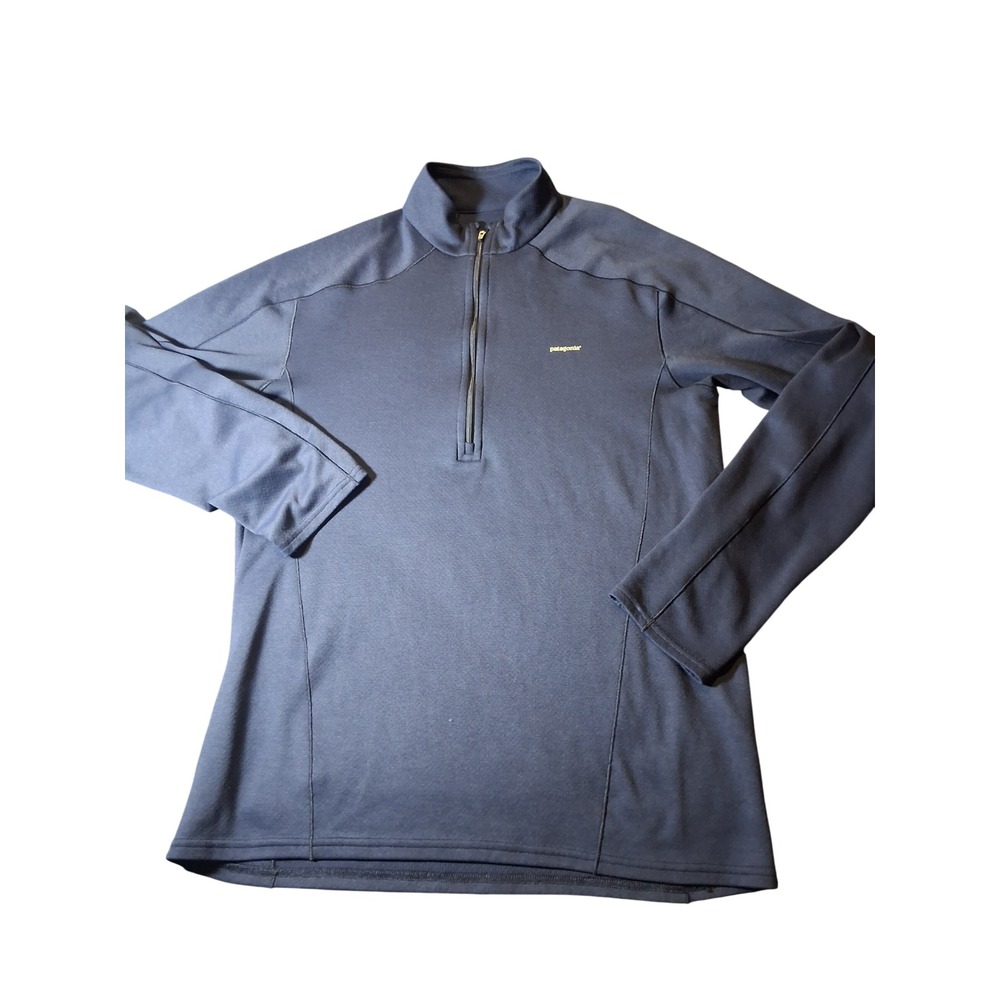 Patagonia Mens Capilene 3 Midweight Quarter Zip Base Layer Navy Blue Size M